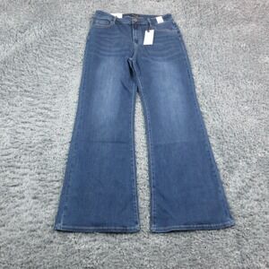 Flying Banana Jeans Womens 14 Tall Blue High Rise Flare Relaxed 32x32.5* NWT